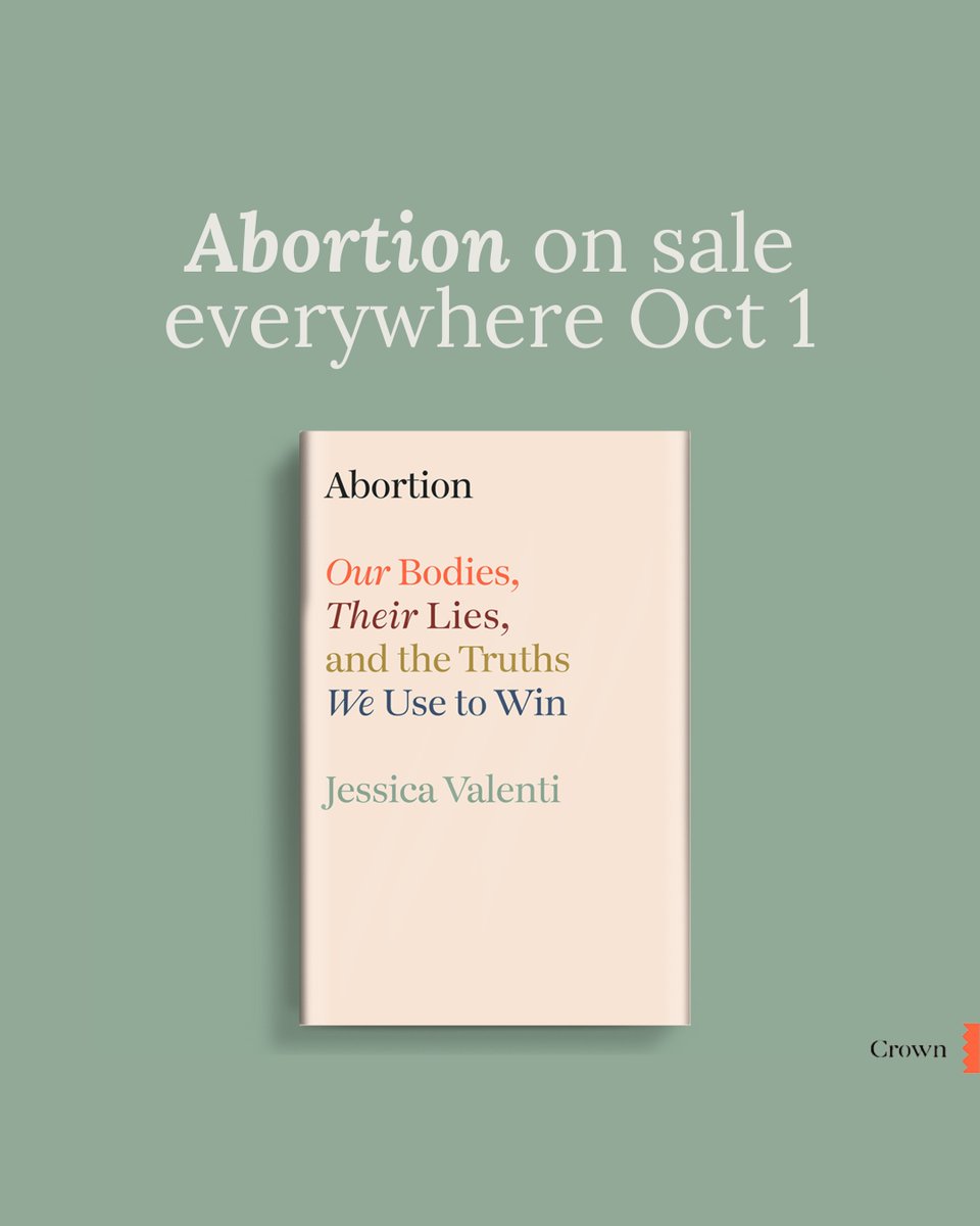 JessicaValenti's tweet image. ✨ It’s officially here ✨ My new book — Abortion: Our Bodies, Their Lies, and the Truths We Use to Win — is out everywhere books (and audiobooks!) are sold. I CANNOT WAIT for you to read it!
Order your copy at prh.com/abortion or grab your copy in-person at one of my…