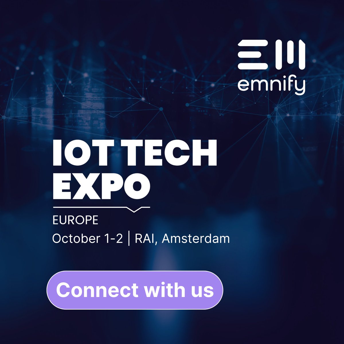 emnify is heading to IoT Tech Expo 2024! Guillaume Quillet will be on the ground to chat about how emnify is enabling IoT businesses across industries. Connect with us!  #IoTTechExpo #Amsterdam #Connectivity #IoTevent