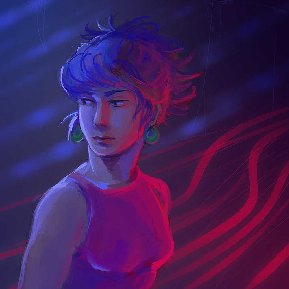 City nights at 3 AM, alone. #portrait #illustration #painting #sketch #cyberpunk #city #night #neon #vaporwave