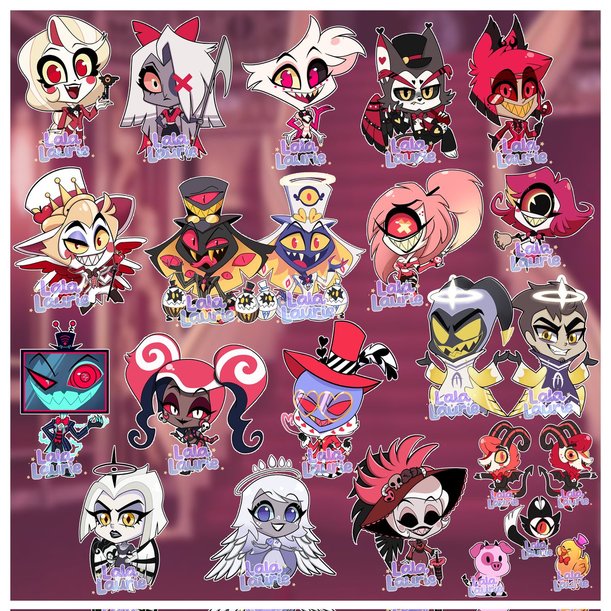 LaLaLaurieArt's tweet photo. The cast is complete!
From The As to the 3 Vs our lovely crew of Hellish fiends are here for their shot at redemption!
#LalaLaurie #LalaLaurieArt #DigitalArt #Fanart #Chibi #Cute #Artist #DigitalArtist #Chibiartist #thevs #Hazbin #HazbinHotelFanart #HazbinHotel https://t.co/7aMEzP1ItW