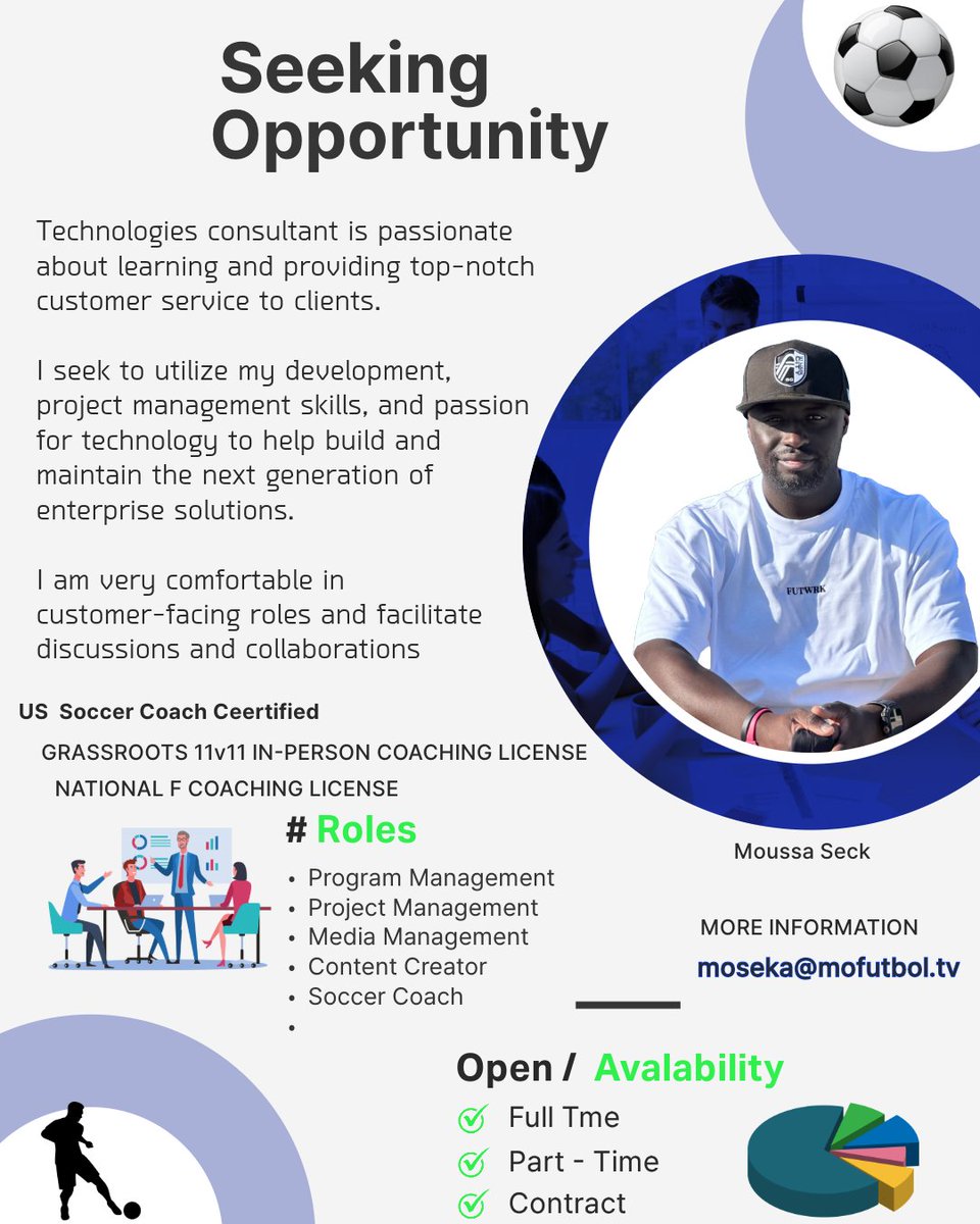 Mo_futbol's tweet photo. #Soccer #Tech  #ProjectManagement #CloudComputing  #OpenToWork #SportsManager #OpenToWork https://t.co/FEQtGech72