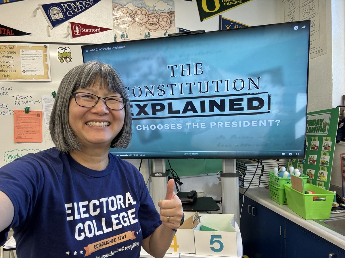 Guess what we’re talking about about today?! #HistoryFrogClass🐸 #HistoryTadpoles <a href="/FirstAveMS/">First Ave Spartans</a> Thanks <a href="/periodicprez/">Periodic Presidents</a> for the #Frogtastic🐸 tee for today’s lesson! #HistoryTeeShowdown