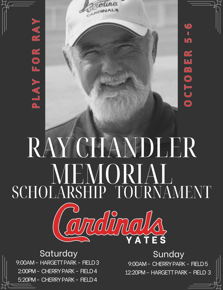 CardinalsYates's tweet photo. 🥎We’re back on the dirt this weekend in Rock Hill as we remember Coach Ray Chandler! He done more for softball than most will ever know!Come watch these ladies compete! #playforray https://t.co/dM9Haeylx3