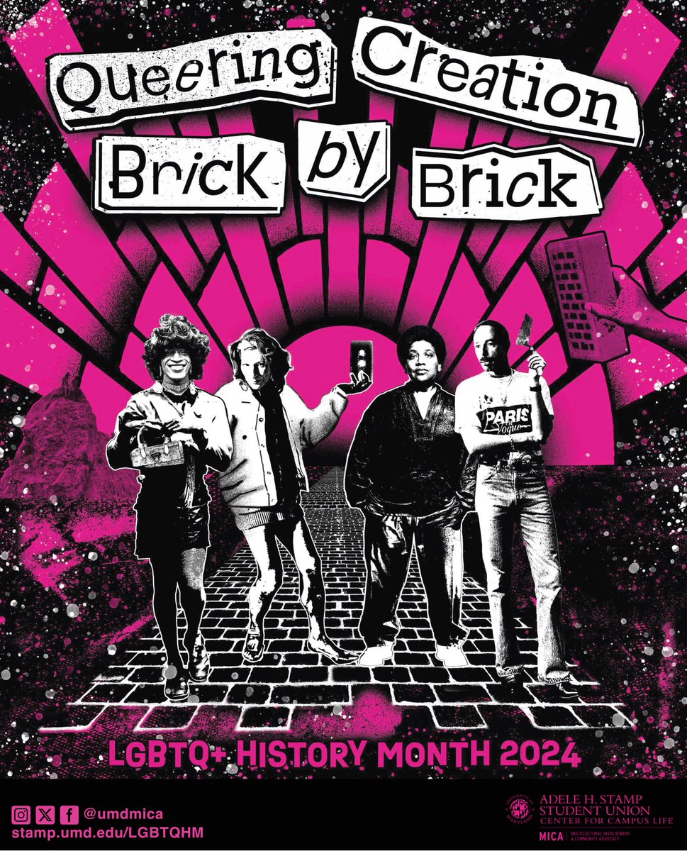 STAMP (@thestampumd) on Twitter photo 🏳️🌈🏳️⚧️🧱 Join <a href="/UMDMICA/">U of MD MICA</a> in celebrating LGBTQ+ History Month! Let’s come together to take action, embrace Queer creativity, engage in revolutionary care for our community and imagine vibrant Queer futures!
Come out & create—see the full calendar of events: stamp.umd.edu/LGBTQHM 🏳️🌈🏳️⚧️🧱 Join <a href="/UMDMICA/">U of MD MICA</a> in celebrating LGBTQ+ History Month! Let’s come together to take action, embrace Queer creativity, engage in revolutionary care for our community and imagine vibrant Queer futures!
Come out & create—see the full calendar of events: stamp.umd.edu/LGBTQHM