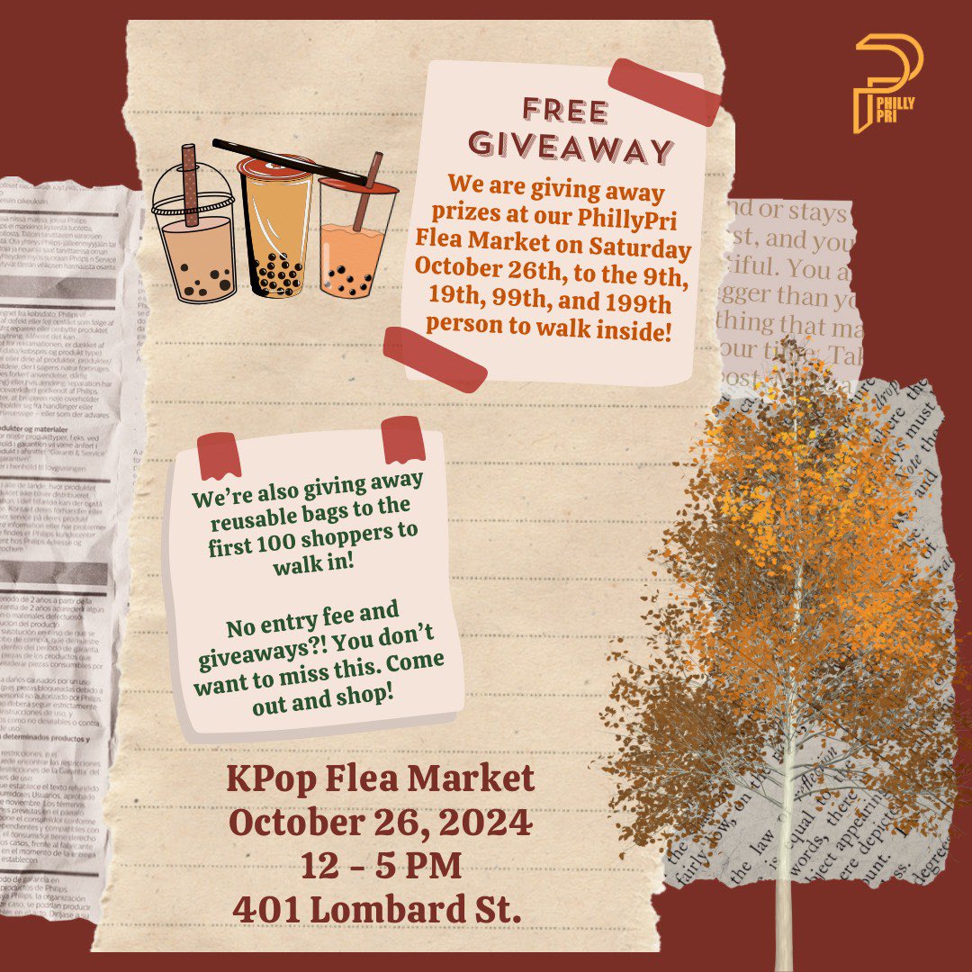 phillypri's tweet photo. Happy October 1st!! The KPop Flea Market is 25 days away. I really hope many of you are planning to attend and support the awesome vendors and support Small Businesses!! 

I am very excited to host another KPop Flea Market and will be giving away prizes! See flyer for details. https://t.co/Gx2pYTTGUQ