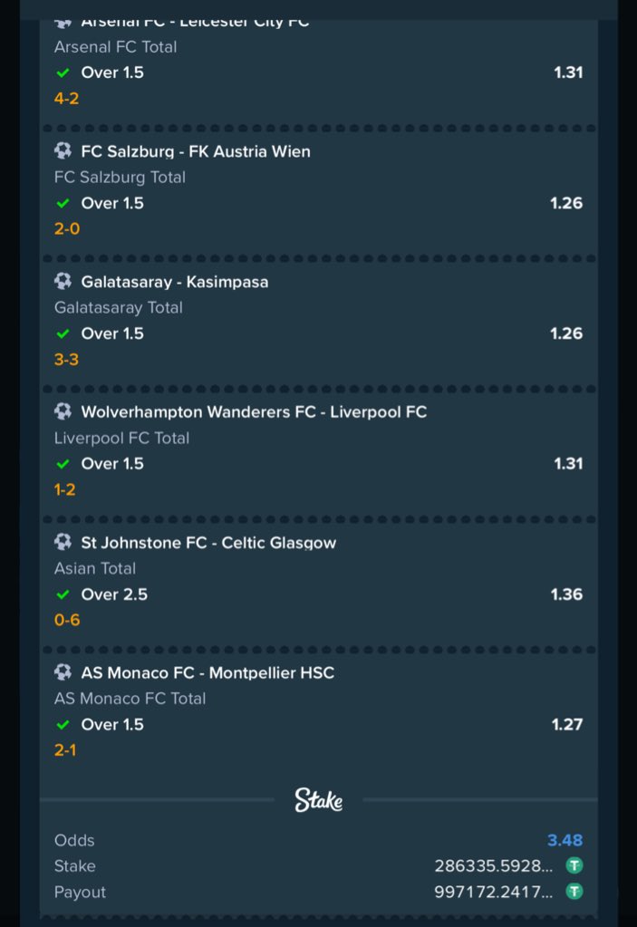Wow! The player actually staked on the youth team and won nearly $1M !
