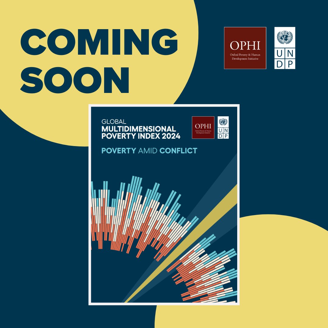 HDRUNDP's tweet photo. 📆 Mark your calendars! On October 17, @UNDP and @ophi_oxford will jointly release the 2024 #MultidimensionalPoverty Index examining the intersection of poverty and conflict. Stay tuned for critical insights and actionable data to guide policy solutions. https://t.co/EFbitBtd5i