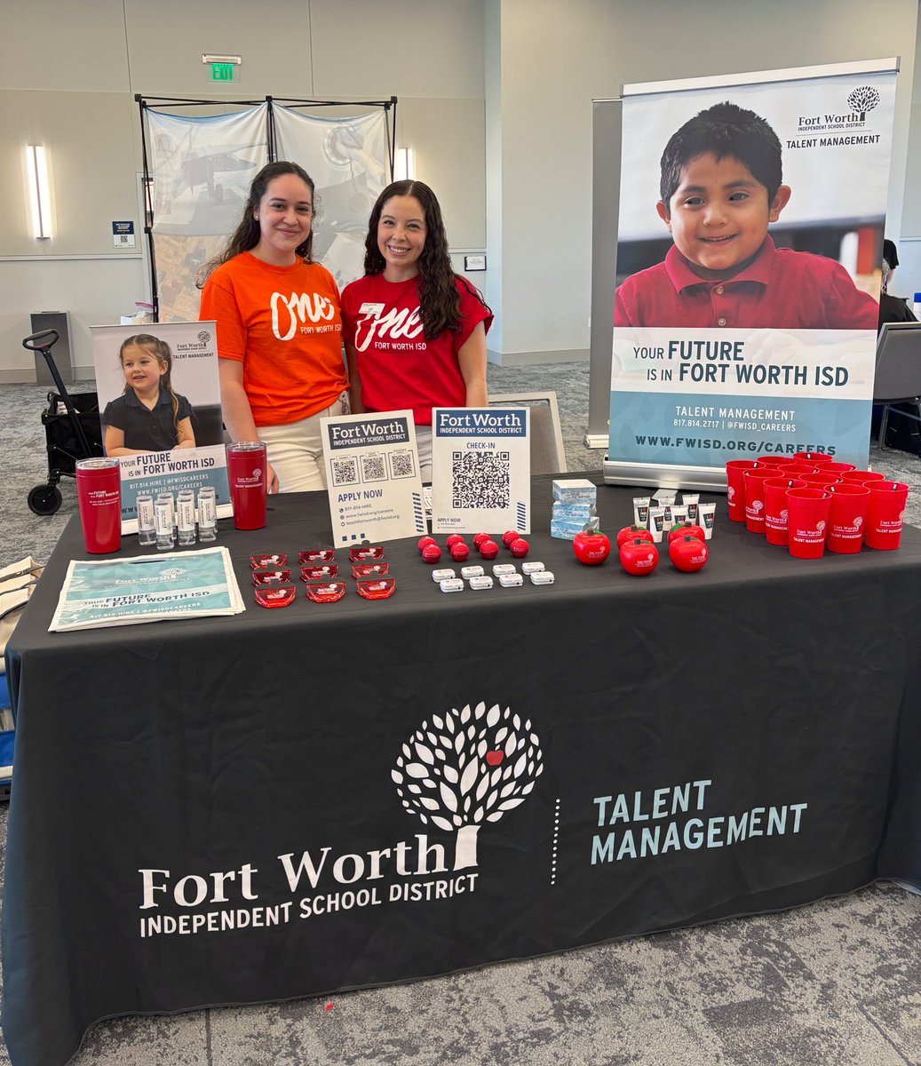 Come see us at the Martin University Center at Texas Wesleyan University.  We are eager to tell you about all the wonderful opportunities in Fort Worth ISD! #WhereHeartWorkHappens 🍎