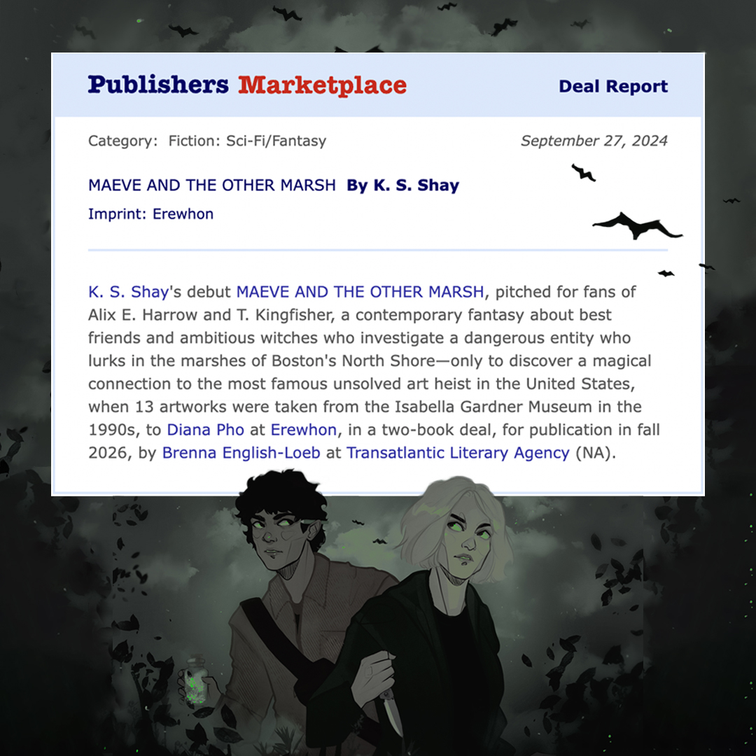 Kate | KS Shay (@ksshaywrites) on Twitter photo WE SOLD THE MARSH BOOK!
Can't wait to inflict my obsession with the Gardner Heist & new england witchcraft upon future readers. Endless thanks to @benglishhh & the team at <a href="/ErewhonBooks/">Erewhon Books</a> , esp @writersyndrome and <a href="/McFlyCahill90/">Marty Cahill</a> & ofc ALL OF YALL for being my friends ily WE SOLD THE MARSH BOOK!
Can't wait to inflict my obsession with the Gardner Heist & new england witchcraft upon future readers. Endless thanks to @benglishhh & the team at <a href="/ErewhonBooks/">Erewhon Books</a> , esp @writersyndrome and <a href="/McFlyCahill90/">Marty Cahill</a> & ofc ALL OF YALL for being my friends ily