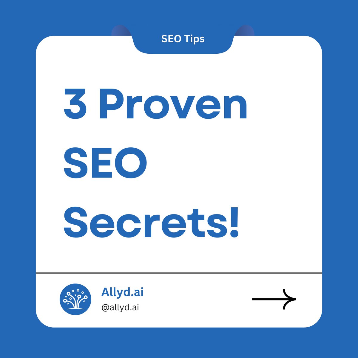 allyd_ai's tweet photo. 3 SEO Secrets

1️⃣ Speed is king—optimize your site speed for better rankings ⚡
2️⃣ Content is power—create keyword-driven blogs 📈
3️⃣ Mobile-first—60% of searches happen on mobile 📱

#SEO #ShopifySEO #EcommerceSEO #SEOBoost #DigitalMarketing #OnlineStoreSuccess #EcommerceGrowth https://t.co/3ow0E6WN7w