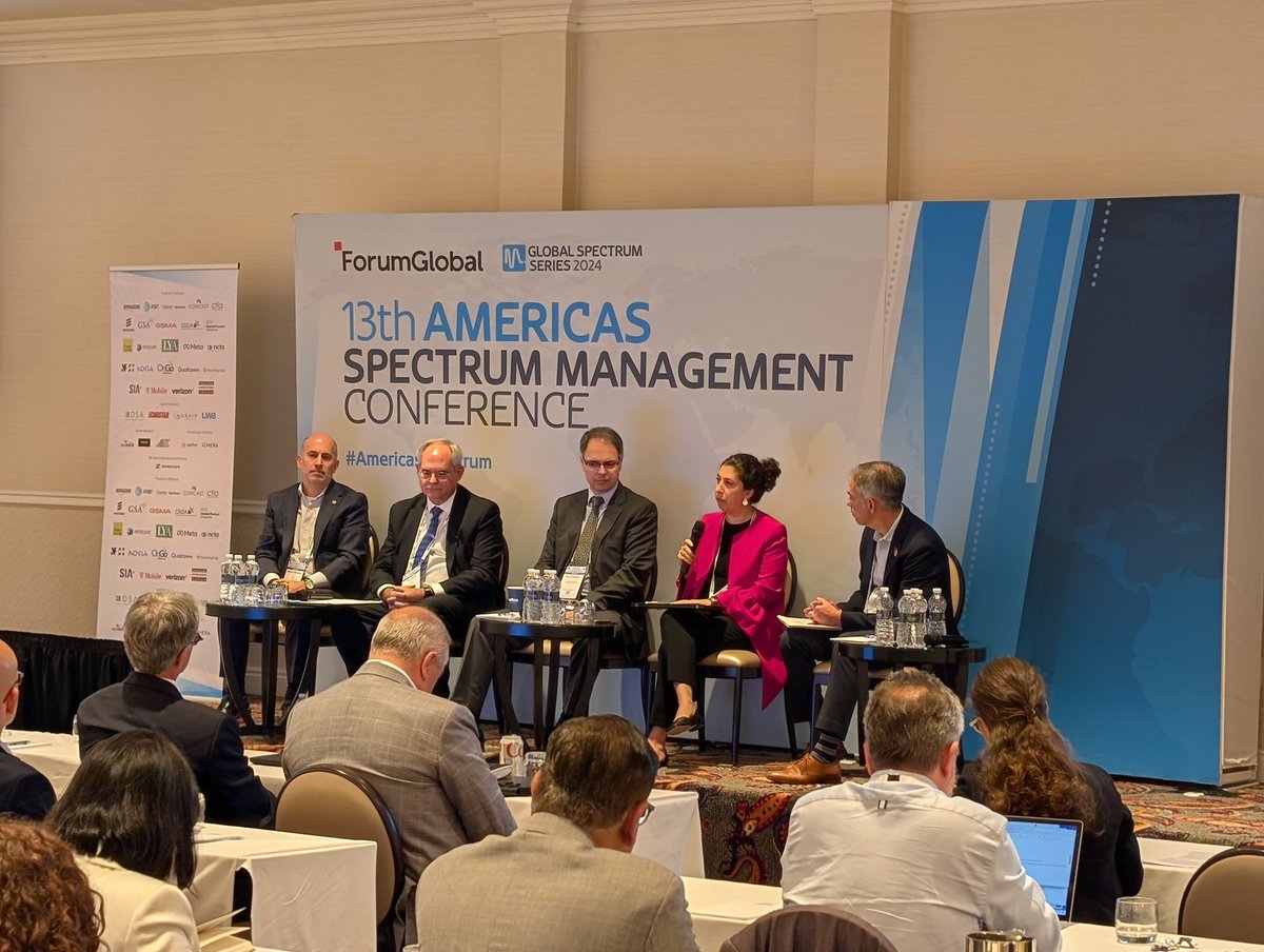 TMobilePolicy's tweet image. 🌍 @TMobile's @pascaledumit joined the "A Spectrum Strategy to Ensure Global Leadership" panel at #AmericasSpectrum, discussing how aligning radio spectrum policies can drive U.S. global leadership while addressing unique national challenges.