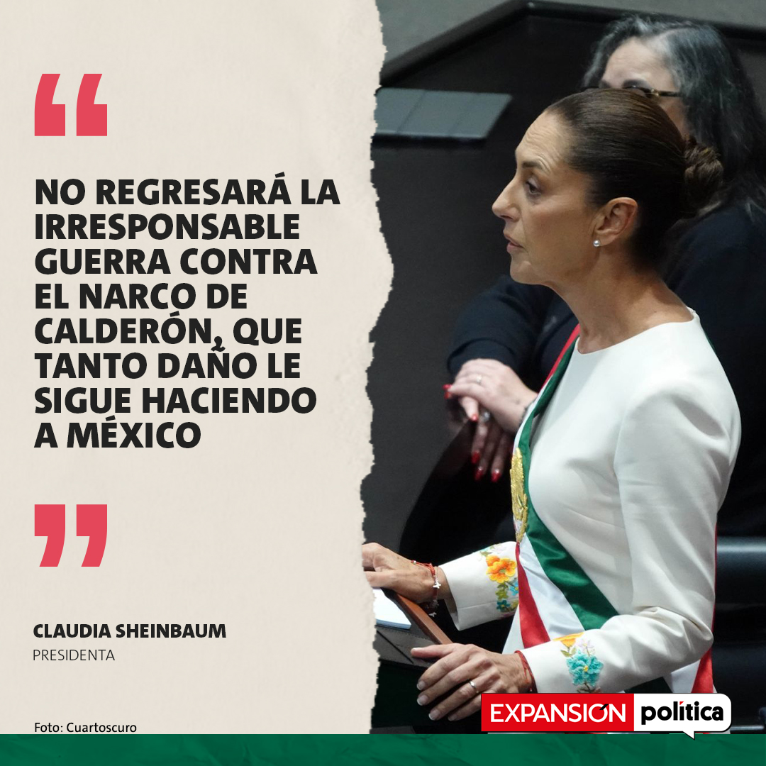 ExpansionMx's tweet photo. 🇲🇽👉 En su primer discurso, que se extendió por aproximadamente una hora, la primera Presidenta de México, Claudia Sheinbaum, hizo un llamado contundente: pidió que se le llame “Presidenta” con “A”, porque, solo lo que se nombra, existe”.

Con voz firme y llena de convicción, la Presidenta también aseguró que gobernará para todos y todas, prometiendo poner hasta su propia vida al servicio del pueblo y de la patria.