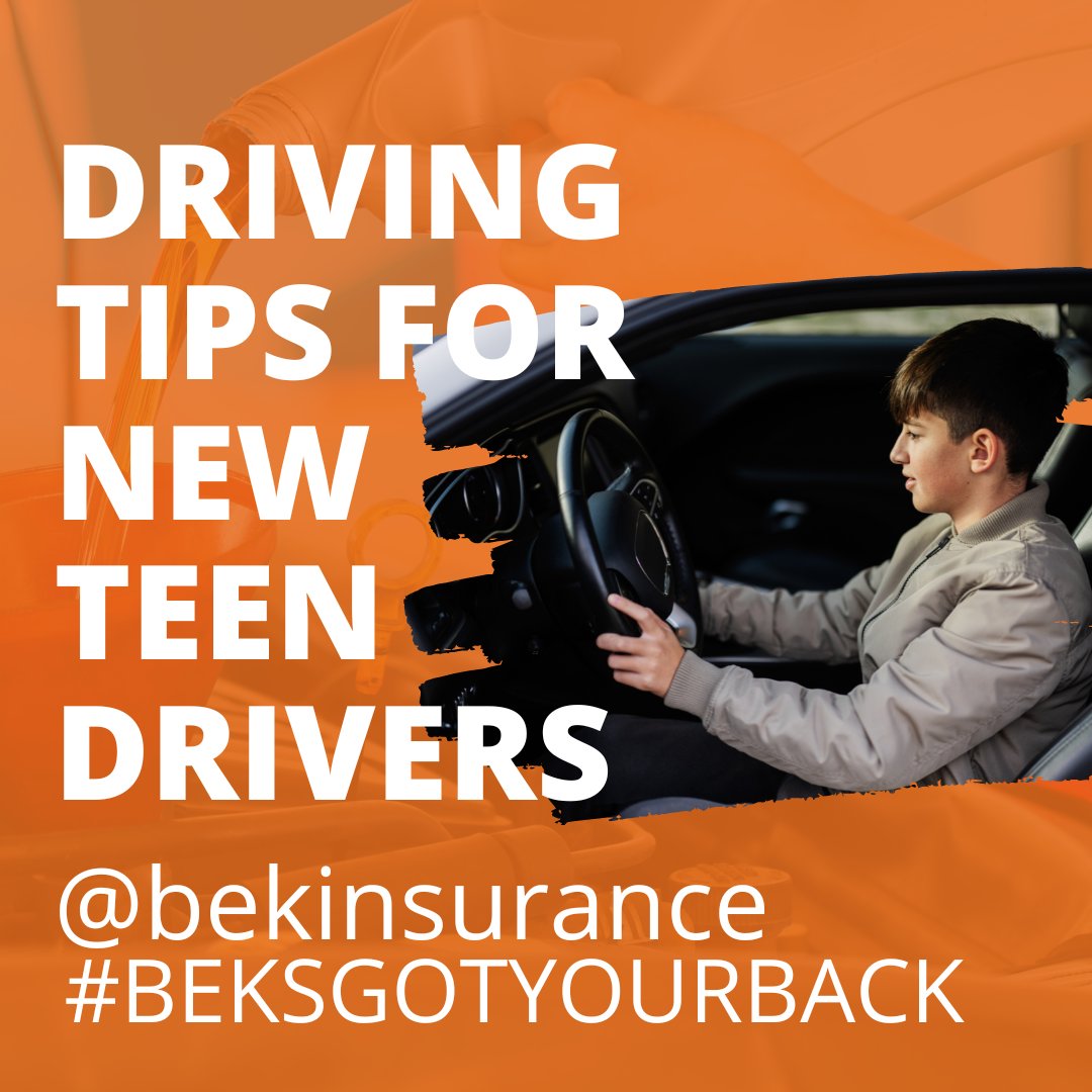 BekInsurance's tweet photo. If you have a young teen driver, it can be a stressful time for you (and them!) as they gain experience on the road. Share these driving tips with them to build their confidence and ensure their experience is as safe as possible! https://t.co/G19zdnAHwJ https://t.co/4HwpwoVbDf