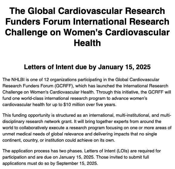 This effort from <a href="/nih_nhlbi/">NIH NHLBI</a> as part of the Intl Research Challenge on Women's #CardiovascularHealth is so cool. Please check it out 
bhf.org.uk/for-profession…