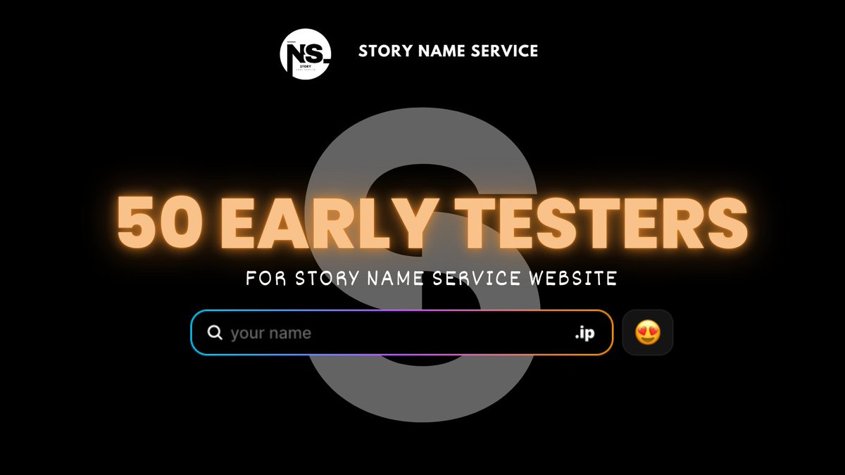 story_names's tweet photo. ⚡Exciting Opportunity for the First 50 Testers! ⚡
We’re giving early access to the first 50 users to join us as Early Testers for the Story Name Service (꧁IP꧂)! Here’s what you’ll get:
🎉 1 Early Tester Soulbound Token (SBT) on Story Iliad
👾 Exclusive "Early Tester" Discord Role
👉Join here: https://t.co/tiTiS4lJSN
#StoryNameService #EarlyAccess