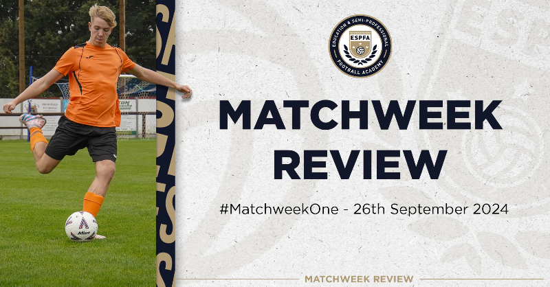 ESPFAcademy's tweet photo. #MatchweekOne | Review

🏟 Results and goalscorers
📸 Match photographs
📊 League tables
👕 Team of the week
🏆 Player of the week
🎥 Match Highlights
🤳 Inside the ESPFA - Matchday
⚽️ Team lineups