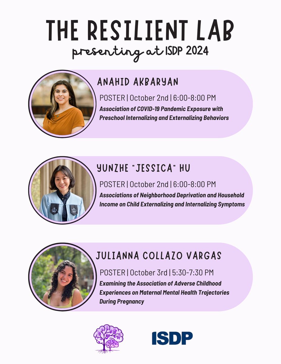 RESILIENT Lab | @shuffreylab.bksy.social (@shuffreylab) on Twitter photo RESILIENT Lab is heading to Chicago for #ISDP2024! Catch our poster presentations tomorrow and Thursday <a href="/devpsybio/">ISDP 🦋 @isdp.org.bsky.social</a> <a href="/nyugrossman/">NYU Grossman School of Medicine</a> <a href="/DrShuffrey/">Lauren Shuffrey</a> RESILIENT Lab is heading to Chicago for #ISDP2024! Catch our poster presentations tomorrow and Thursday <a href="/devpsybio/">ISDP 🦋 @isdp.org.bsky.social</a> <a href="/nyugrossman/">NYU Grossman School of Medicine</a> <a href="/DrShuffrey/">Lauren Shuffrey</a>