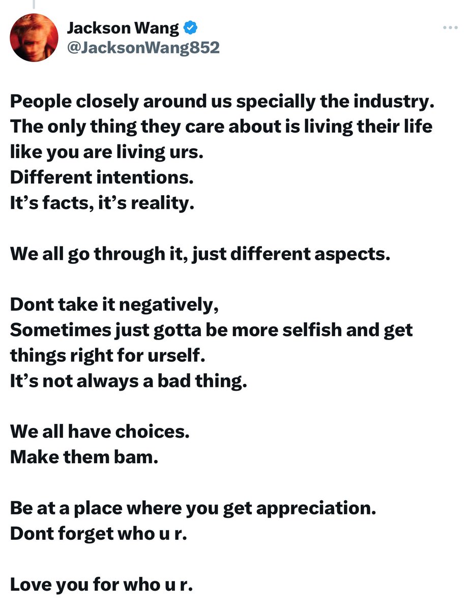 krisg7gr63's tweet photo. I have literal tears! These words from Jackson are so healing. Bambam read it and please believe in these words! Its all real and true facts! 
Don’t forget that you are Kunpimook Bhuwakul Bambam! The strongest most talented ever! You have us! You have @JacksonWang852 @BamBam1A 💚 https://t.co/QyptLAjMcn