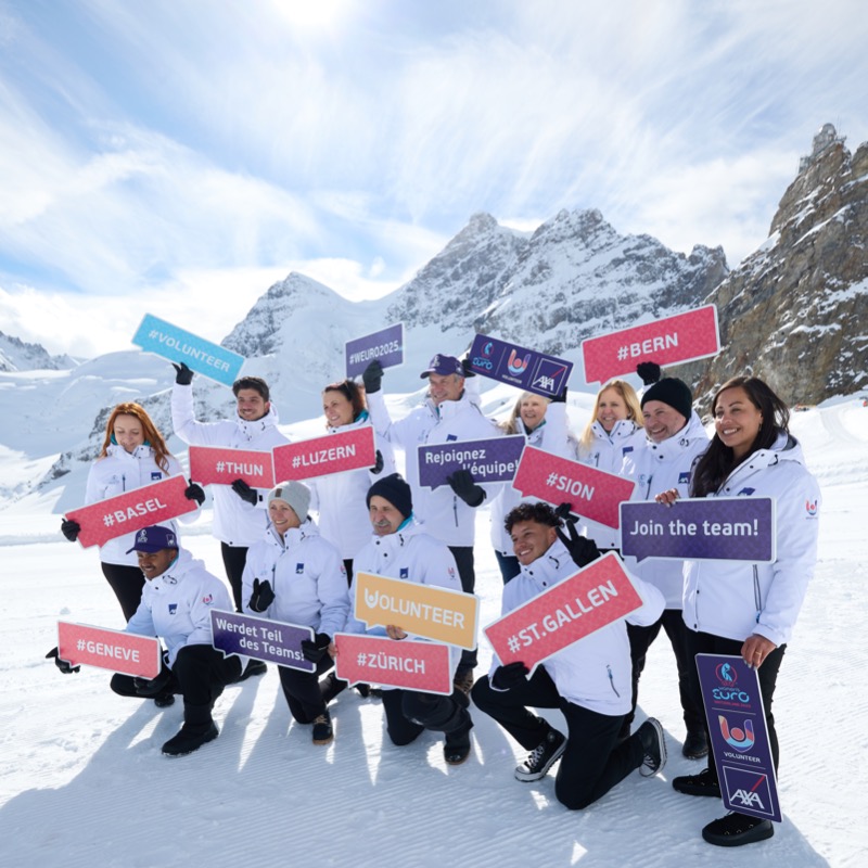 WEURO's tweet photo. 😍 Gearing up for #WEURO2025 at the top of the iconic Swiss Alps 🇨🇭

 Tickets for next summer are in high demand! 👇