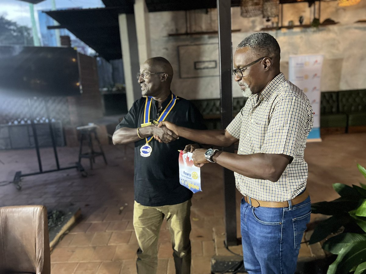 We were so delighted to host Rtn <a href="/sammuw/">Sam Muwanga</a> from the Rotary Club of Oshawa <a href="/oshawaribfest/">Rotary Club Oshawa</a> as he made his maiden visit to our club. 

He also handed over a banner to our President Tony Kisadha during our weekly fellowship at <a href="/UgandaGolf/">Uganda Golf Club</a> 

#ServiceAboveSelf #RCKyadondo