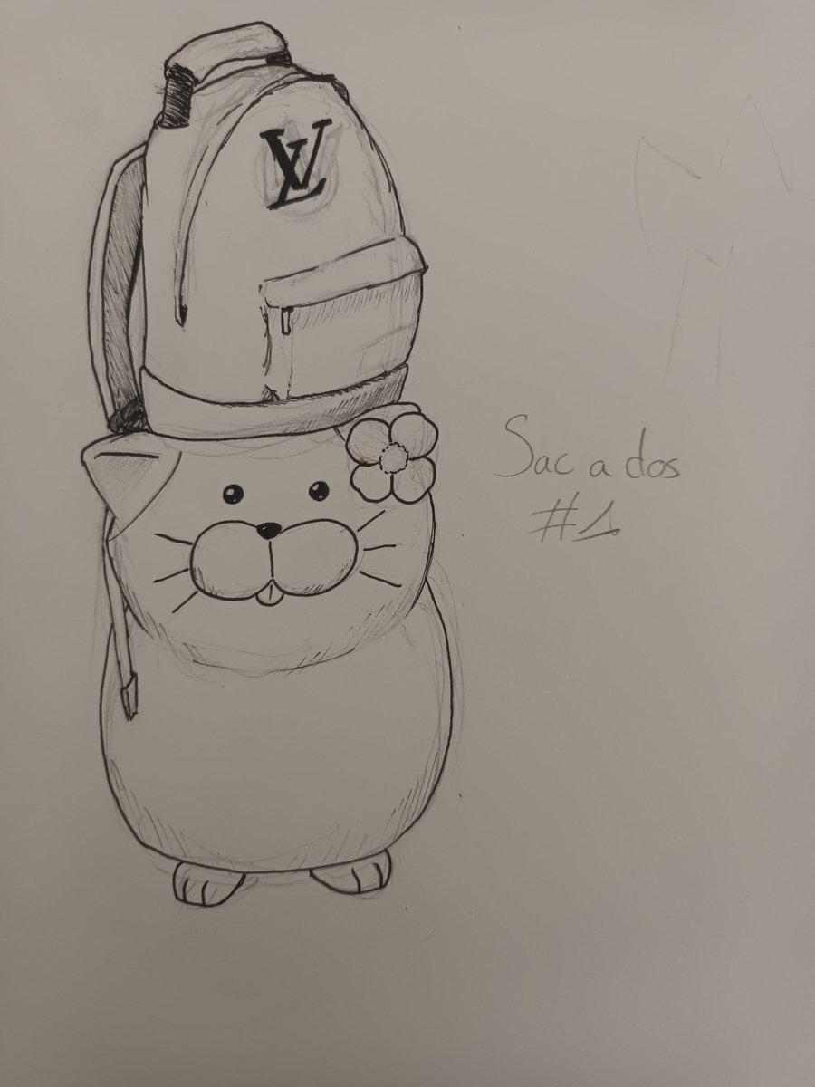 Je commence inktober ! Jour 1 : Sac à dos (ft. Kiyu)