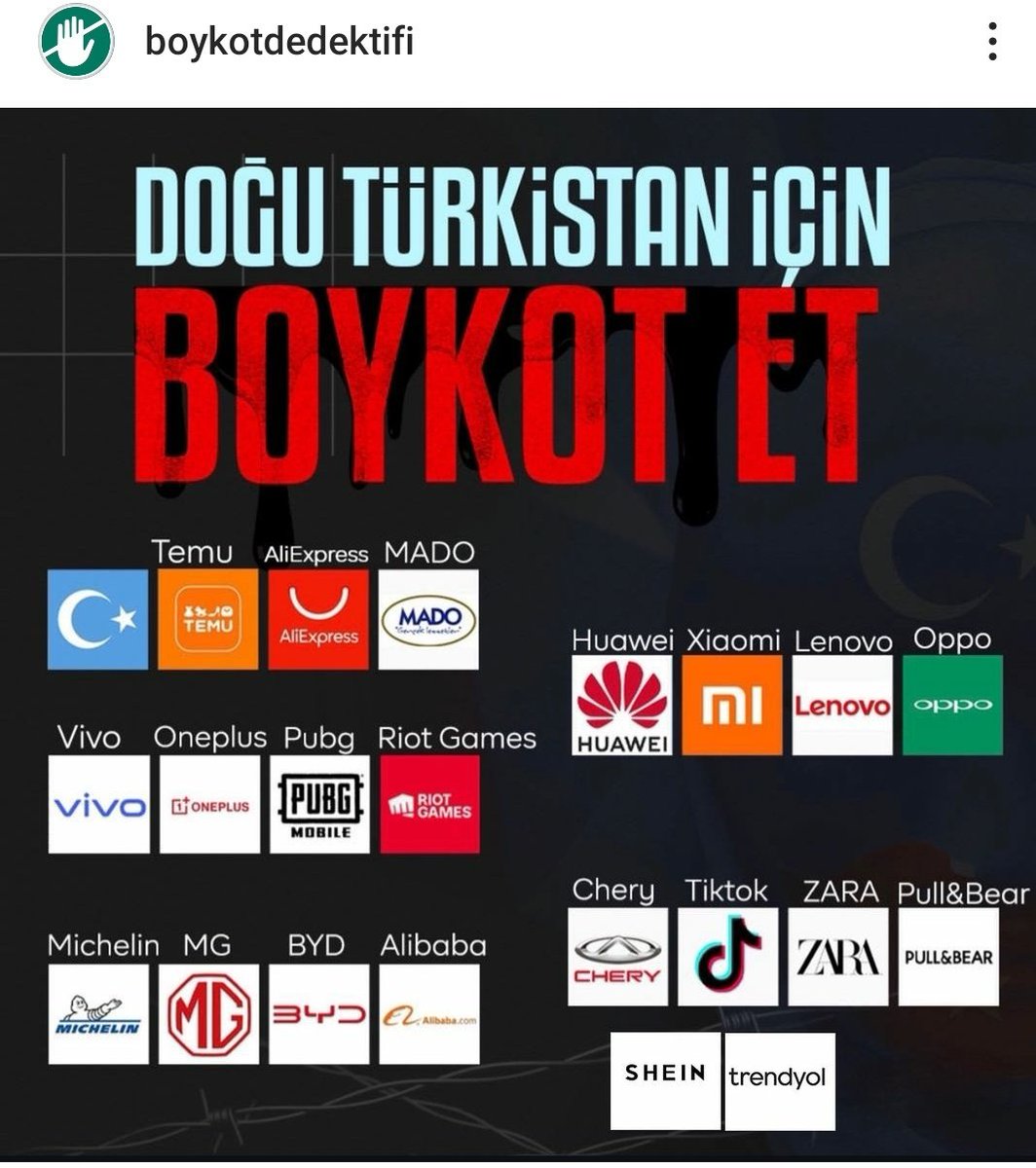 MzeyyenMert's tweet photo. Doğu Türkistan'da yaşanan zulümleri unutma .Doğu Türkistan için boykot et
  #ÇinDeYıkılacak https://t.co/kfEcY0xGmI
