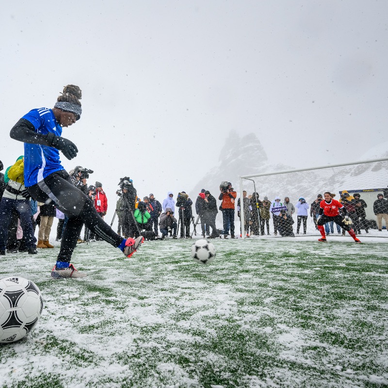 WEURO's tweet photo. 😍 Gearing up for #WEURO2025 at the top of the iconic Swiss Alps 🇨🇭

 Tickets for next summer are in high demand! 👇
