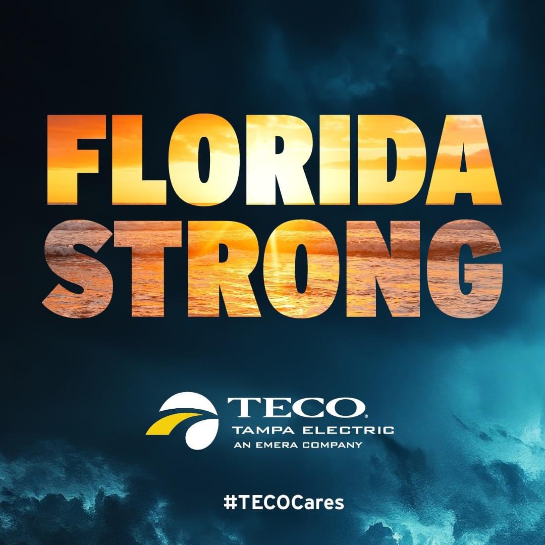 TampaElectric's tweet photo. In the wake of Hurricane Helene’s unprecedented destruction, Tampa Electric is donating $250,000 from shareholder funds to help our community rebuild. We’re standing by our customers with contributions to @MetroMinistries, @UWSuncoast and @FeedingTampaBay. Together, we’re committed to helping our family, friends and neighbors recover and rebuild. Read the full details in our official release https://t.co/i7WDYhkmWj… #TECOCares #FloridaStrong #DisasterRelief