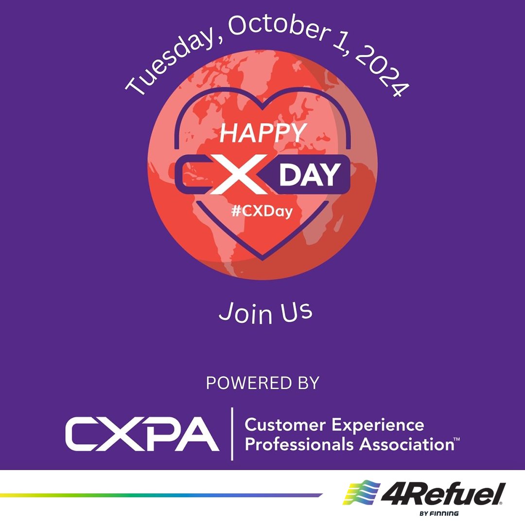 Today is World CX Day, a day dedicated to recognizing the importance of delivering exceptional experiences to our customers.

<a href="/4Refuel/">4Refuel</a> our customer success team is committed to continuously improving our customers experience.

#CXDay #WorldCXDay #CustomerExperience #CX