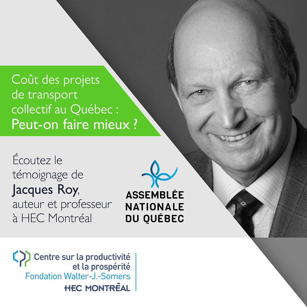 CPP_HEC's tweet photo. Jacques Roy a témoigné à l'@AssnatQc pour partager ses réflexions sur le PL 61 visant à créer la nouvelle Agence Mobilité Infra Québec. Pour lire son étude sur le coût élevé des projets de transport collectif au Québec et visionner son témoignage👇 https://t.co/K4lxTfF8EW