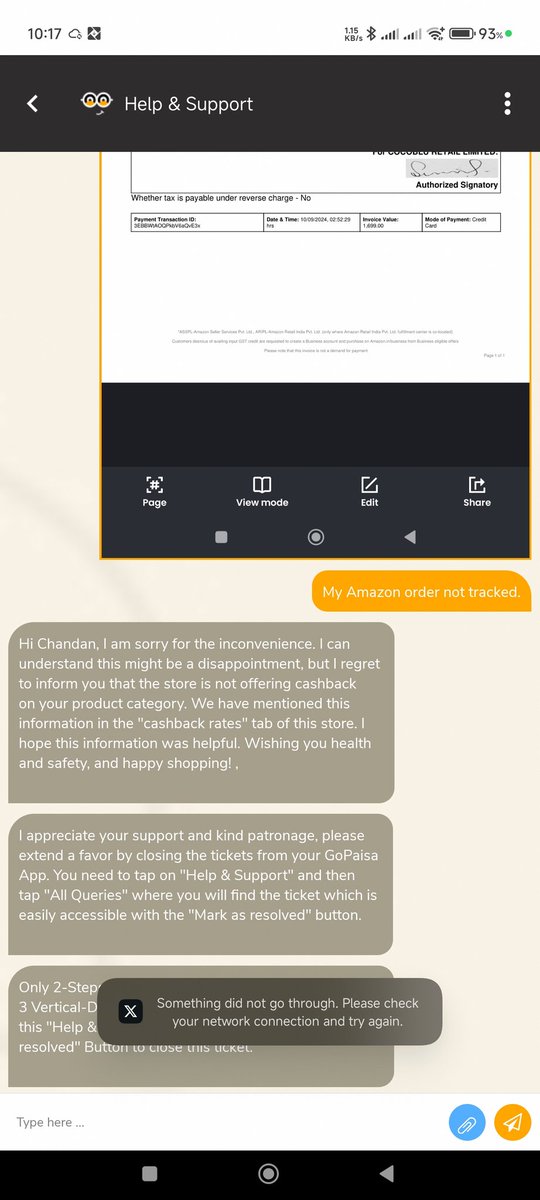 coolchandan62's tweet photo. @GoPaisaSupport : Guys you are fake. I raised 3 queries, i got same response for 3.
I am going to uninstall you fake app. https://t.co/yV7SNKWc71