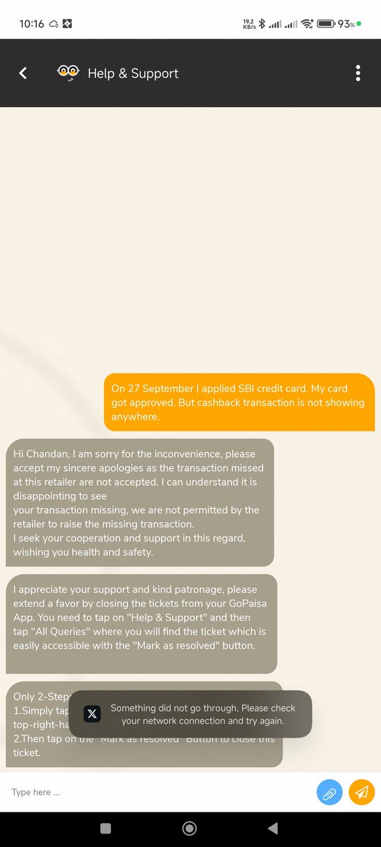 coolchandan62's tweet photo. @GoPaisaSupport : Guys you are fake. I raised 3 queries, i got same response for 3.
I am going to uninstall you fake app. https://t.co/yV7SNKWc71