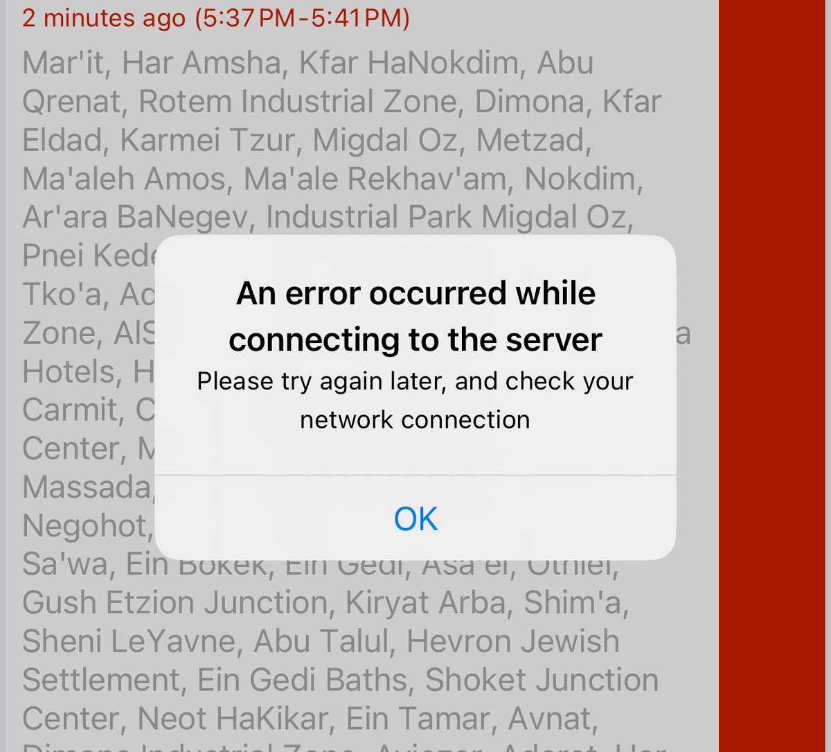 The red alert app literally crashed! All of Israel is under attack. Direct hits everywhere. Including Tel Aviv. October is just not their month lol