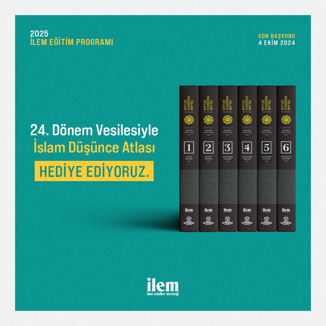 Kademe derslerinin, atölyelerin, akademik etkinliklerin, kültür medeniyet gezilerinin, kampların ve diğer nice bileşenlerinin bulunduğu İLEM Eğitim Programının 24. Dönemine başvurular devam ediyor.

Yeni bir düşüncenin inşasında köprü mottosuyla yola çıktığımız bu yeni dönem