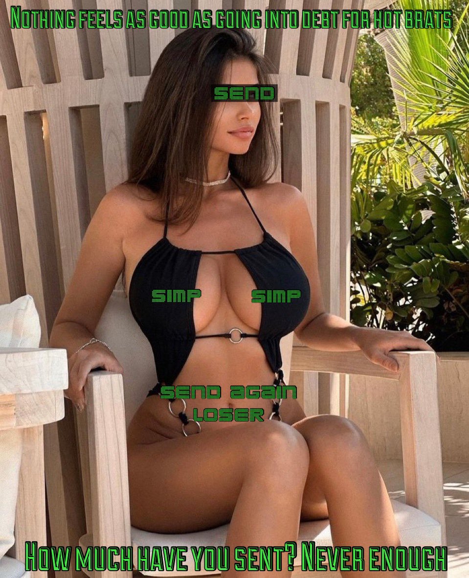 goonertrap's tweet photo. It’s not like you really have a choice anymore simp💕 your cock makes all your decisions💕 and hot brats own your cock💕 you know they deserve that money more than you💕sacrifice for hot brats and go into debt to fund your addiction💕😈

#findom #catfish #humanatm #nofap https://t.co/xXZy3xRFAS