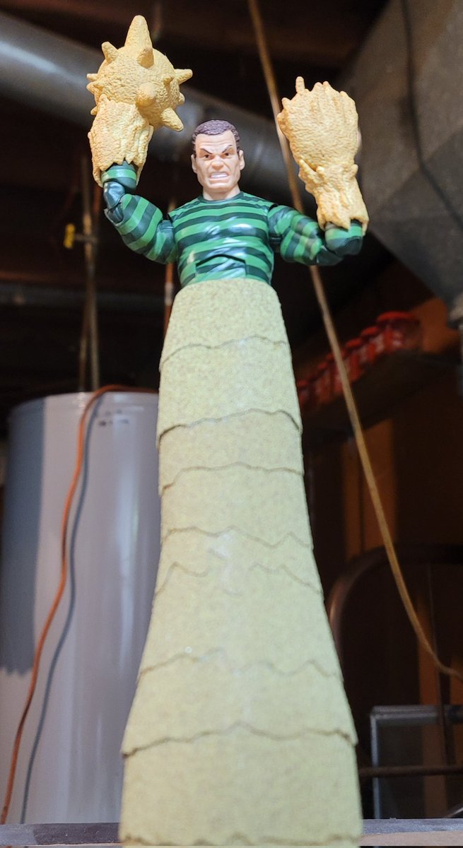 SweetJimReaper's tweet photo. I finally finished my Sandman effect last night! I may make it again down the line, but for right now, I'm really happy with how it came out! #SpiderMan https://t.co/Bsp8K1IJSo