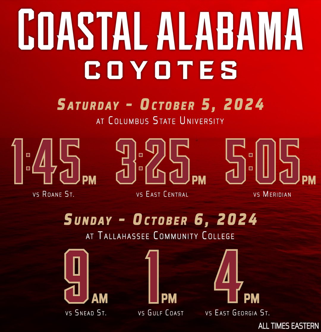 Come check out the hardest-playing team in Columbus, GA and Tallahassee, FL this weekend ‼️

#ComeToTheCoast 🏝️
