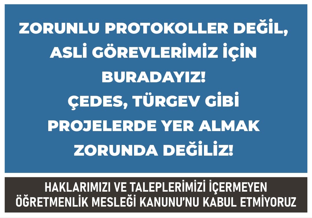 Mesleğimizin onuru için; #BuÖMKyıKabulEtmiyoruz