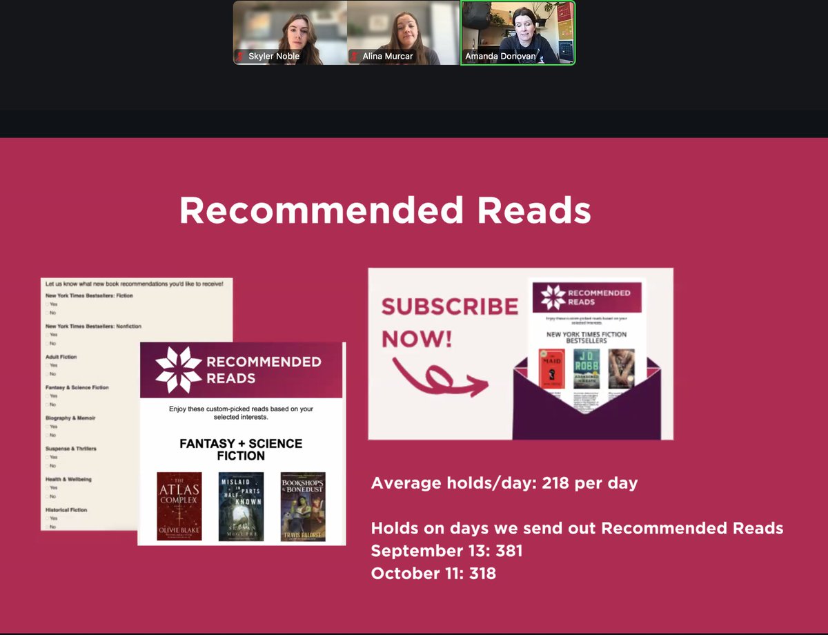 springshare's tweet photo. #SpringyCamp is underway and we wrapped up our first presentation on how the Spokane Public Library beat the social media algorithm with targeted emails to specific users using @patronpoint. They saw increases in Holds, Website Traffic, and Event Attendance beating social media! https://t.co/yrm5JL9REX
