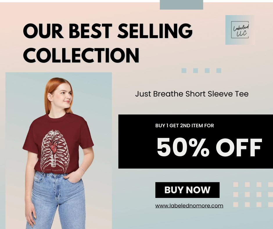 🌟 Hey there, awesome shoppers! 🌟

😍 Check out our best-selling "Just Breathe" Short Sleeve Tee — soft, stylish, and made just for YOU! ✨ Plus, enjoy an amazing deal — Buy 1, Get the 2nd item 50% OFF! 🎉💥

Don’t miss out — grab yours now at l8r.it/gVY7 🛒
