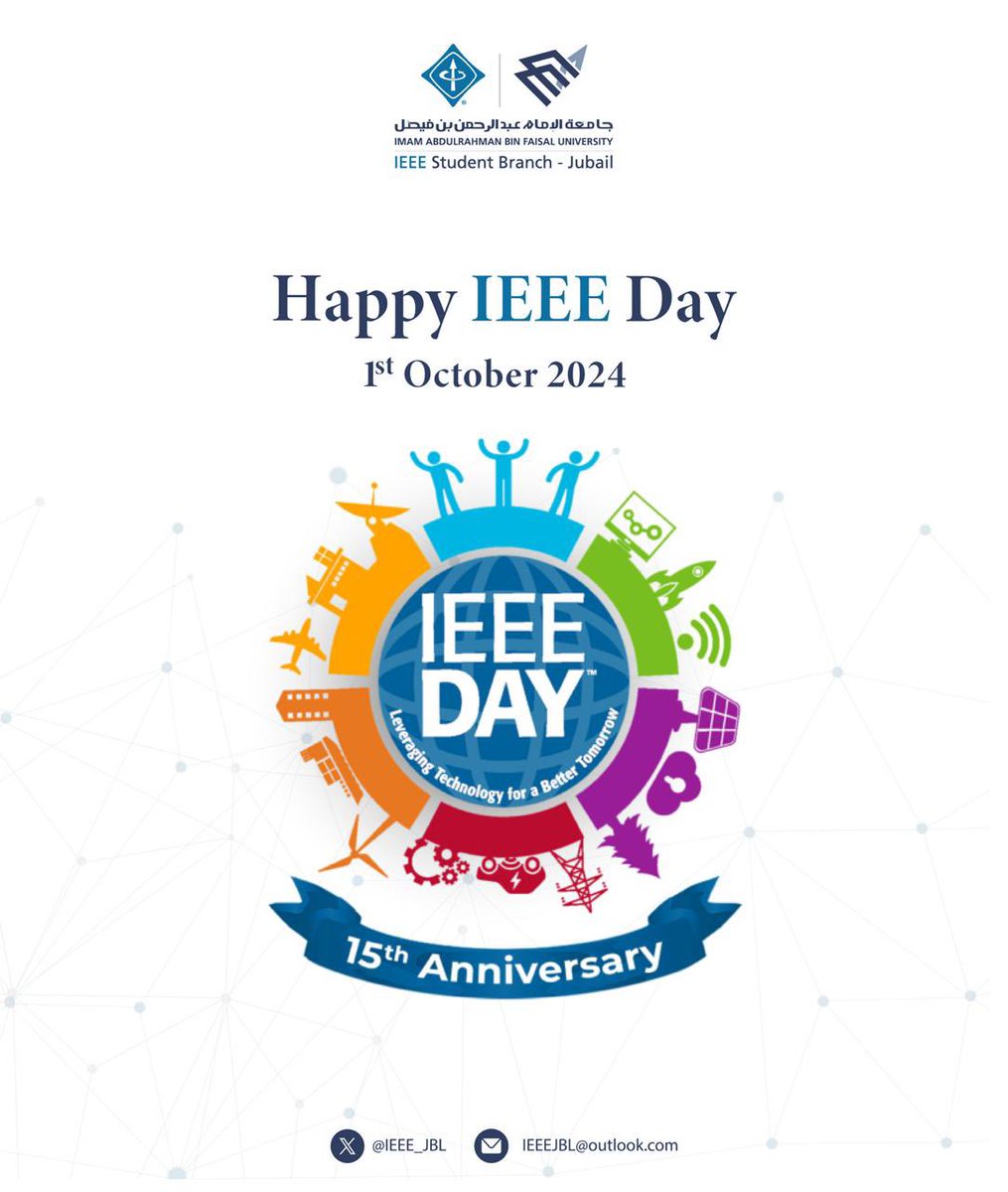 IEEE_JBL's tweet photo. Happy #IEEEDay2024 from the IEEE Student Branch of IAU - CSHJ 🦾 https://t.co/q8f8pGAtUL