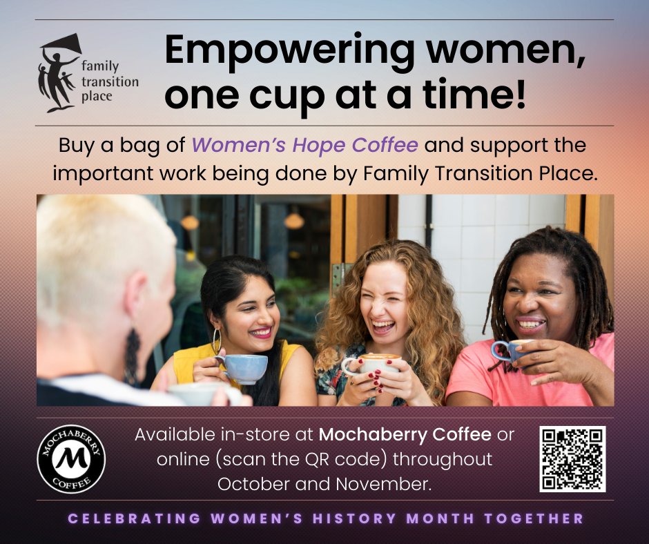 ftplace's tweet photo. As part of #WomensHistoryMonth, celebrate the women in your life with a bag of Hope Women's Coffee from @MochaberryCoffe. Available in-store or online (https://t.co/yJy1fNXL23).
$12 for 8 oz bag—proceeds to support our programs and services.

#communitysupport #deliciouscoffee https://t.co/0RVUoWYVSb