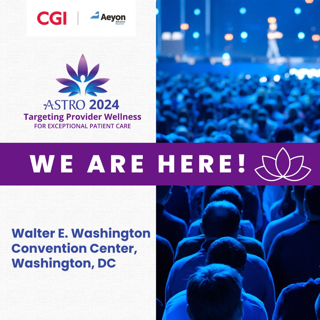 Exciting news! Aeyon, now CGI, is attending ASTRO 2024. Our team is ready to showcase cutting-edge solutions that drive innovation in the oncology and radiology sectors!
#WeareCGI #ASTRO2024 #HealthcareIT #Innovation #DigitalTransformation #HealthcareSolutions