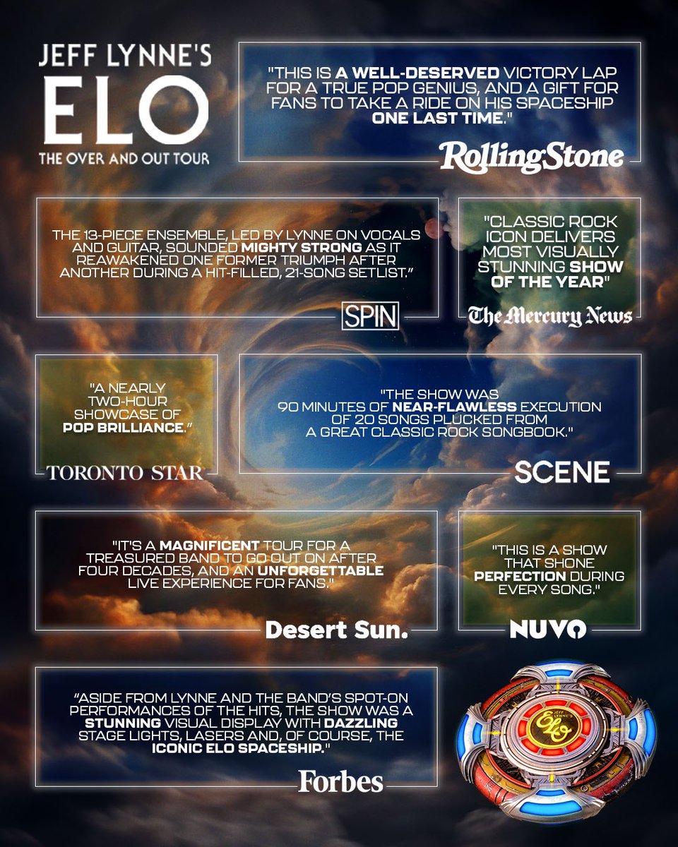 Thank you for coming along on this journey with us. 🛸✨ #OverandOutTour
Tickets: jefflynneselo.com/tour