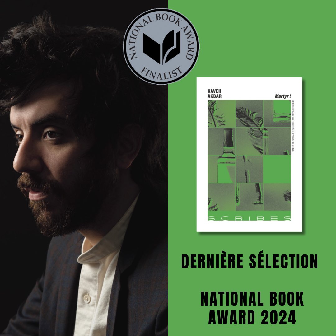 Ed_Scribes's tweet image. 📣 Grande nouvelle 📣 
Martyr ! de Kaveh Akbar est finaliste du prestigieux National Book Award aux Etats-Unis — vous pouvez le lire en français dans une traduction de Stéphane Roques :) 
Informations ici : gallimard.fr/catalogue/mart…