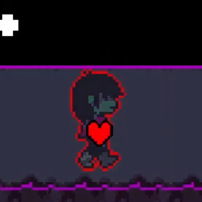 im guessing that thing is supposed to be the wobbly enemy from the cliffs but it looks like they turned kris into the pawn piece sjcjxj 