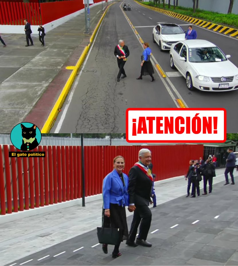 elgatopolitico_'s tweet photo. 🔴🔴¡Atención!
A bordo de su Jetta, AMLO llega a la Cámara de Diputados para la toma de protesta de Claudia Sheinbaum.

Será la última vez que lo veremos con la banda presidencial. 

Nostalgia y orgullo. ¡Gracias por tanto, Presidente!

#TomaDeProtesta #HastaSiemprePresidente https://t.co/EXML4xbTEo