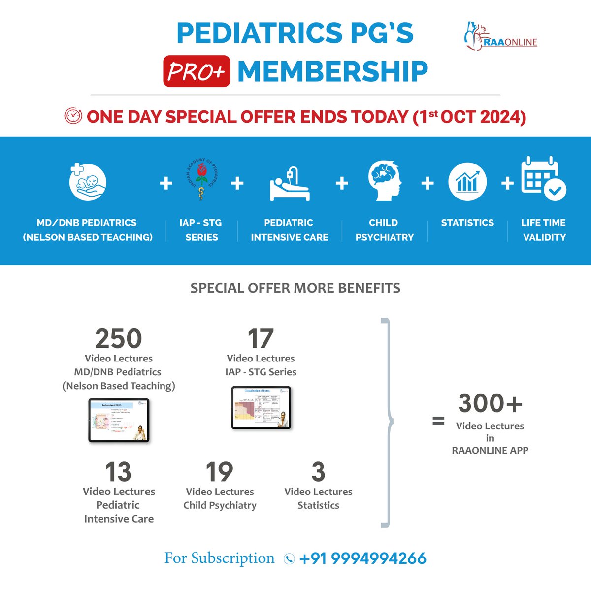 Raaonline's tweet photo. Pediatrics PG'S Pro+ Membership One Day Offer Ends Today on the Raaonline App.
PDF Slides: https://t.co/4HuQlVB2Jg
Android: https://t.co/fSlaHVoEbl
IOS: https://t.co/oJAMS4dkMC
Contact: +91 9994994266
#Raaonline #offerendnow #specialoffers #students #student #videolectures https://t.co/2Yy1HHf08l