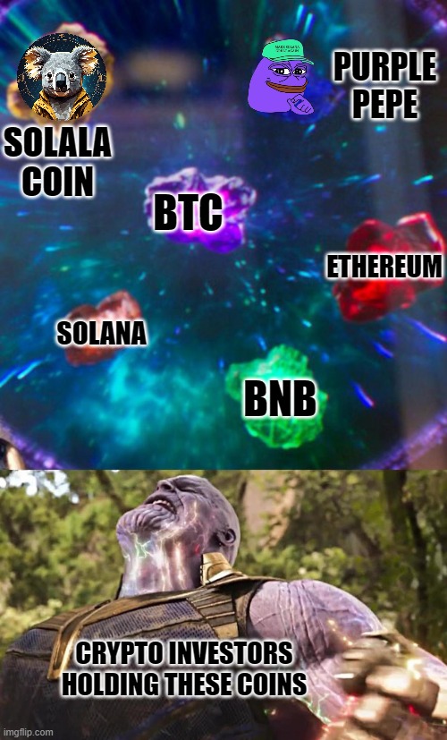 solalacoin's tweet photo. When you hold all the crypto gems, you feel invincible! ๐๐ช Solala Coin & Purple Pepe lead the charge alongside BTC, Ethereum, Solana, and BNB. The ultimate portfolio for the ultimate power! ๐๐
#CryptoInfinity #SolalaCoin #PurplePepe #CryptoGems #btc #Binance #SolanaProjects https://t.co/fgL57dTmGn