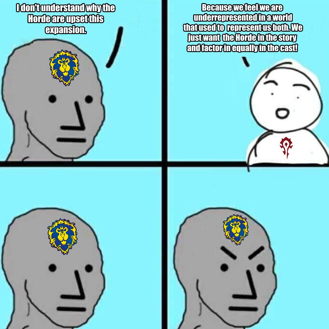 Skoll_Shorties's tweet photo. Every👏 Single 👏 Time 👏

Some Alliance people just get crazily mad when we just want both sides represented equally in the story. https://t.co/HePgkRyuKs